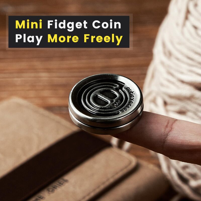 Metal Fidget Toys Adults Haptic Toy Fidget Slider, Stress Anxiety Relief Toys, Clicks to Prevent Alzheimer's