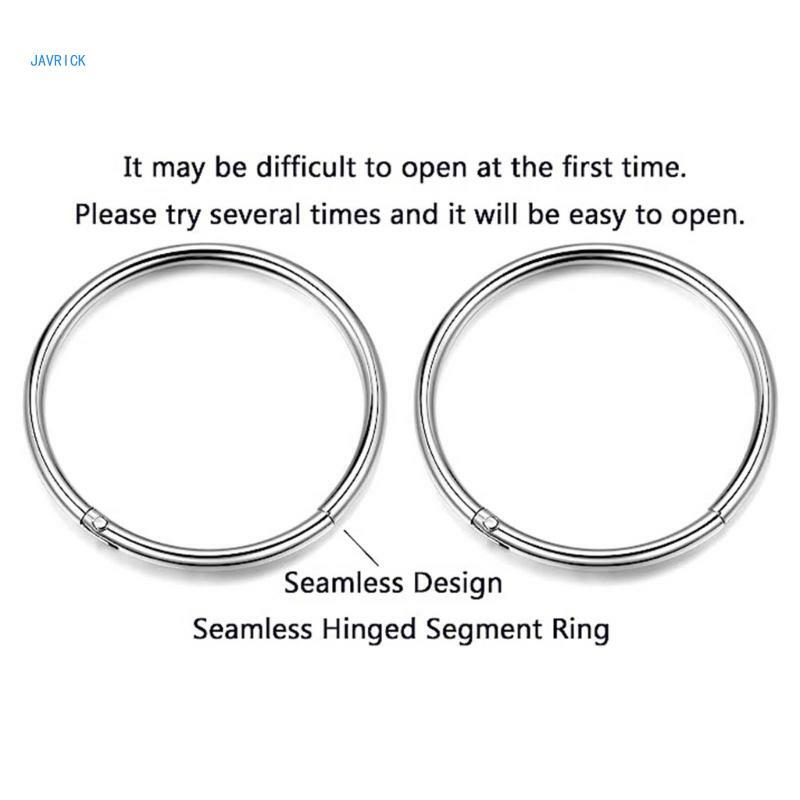 6/8/10/12mm Silver Gold Seamless Nose Ring Stainless Steel Body Jewelry Tragus Septum Piercing Cartilage Hoop Unisex