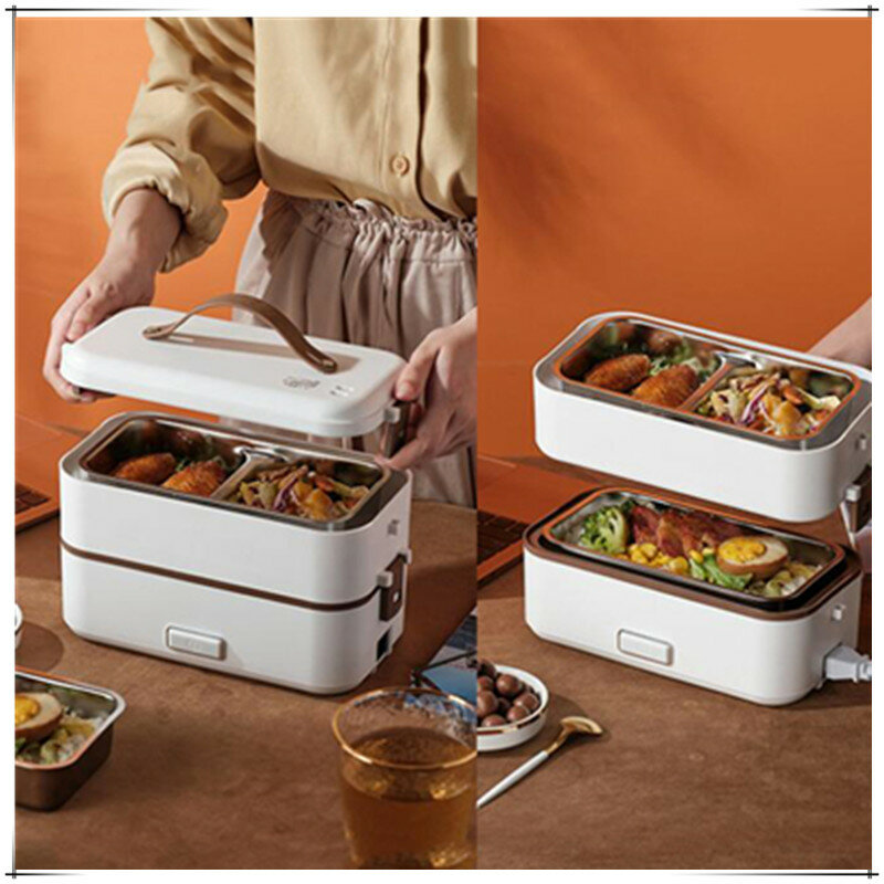 Scatola per il pranzo elettrica riscaldante scatola per il pranzo isolata per ufficio da cucina plug-in portatile multifunzionale