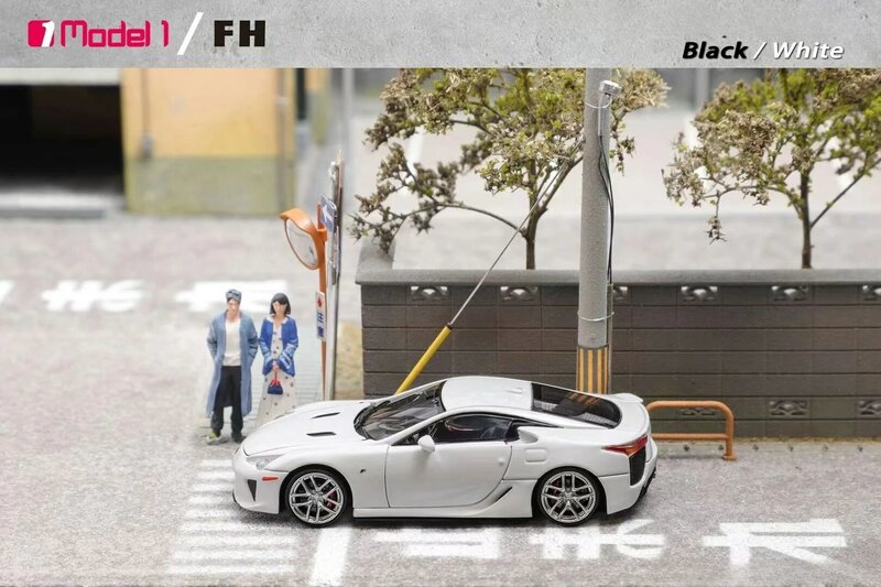 Focal Horizon FH X modelo, um 1:64 LFA, branco e preto requintado 69 Diecast modelo carro, pré-encomenda