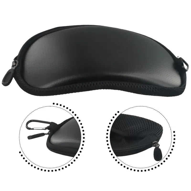 Kotak Glasse sarung kacamata papan salju putih 22*12.5cm, sarung pelindung keras kacamata hitam PU Ski dapat diandalkan berguna