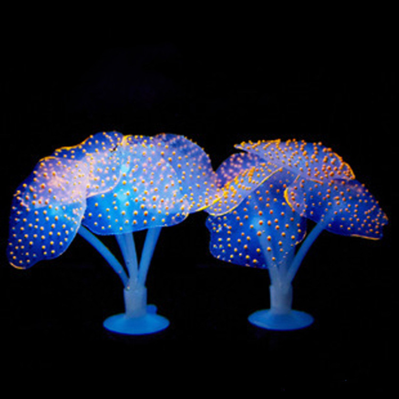 Hot Sale Fish Tank Glowing Artificial Jellyfishes Silicone Aquatic Plants Fluorescent Vivid Jellyfish Aquarium Decoration