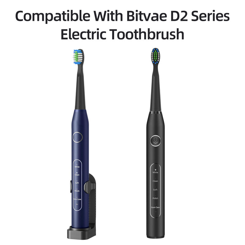 Cabezales de repuesto para cepillo de dientes eléctrico Bitvae D2, Compatible con cepillo de dientes eléctrico Bitvae D2, paquete de 10