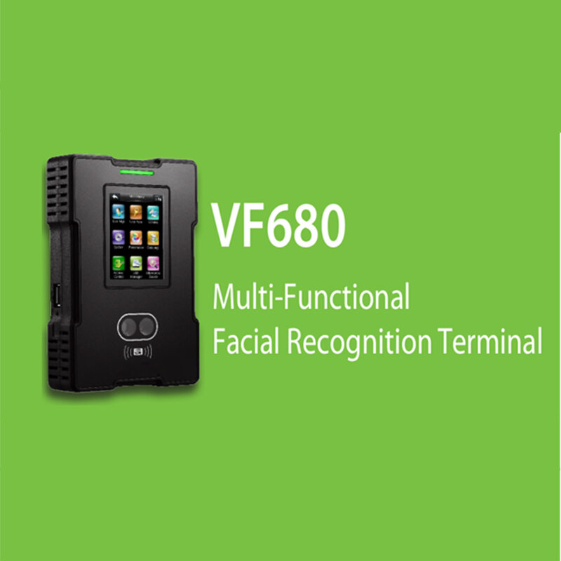 Terminal de controle de acesso multifuncional, identificação facial, tempo e reconhecimento, VF680