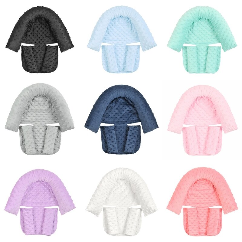 Baby Neck Soft Sleeping for Head Support Pillow with Matching for Seat Belt Stra