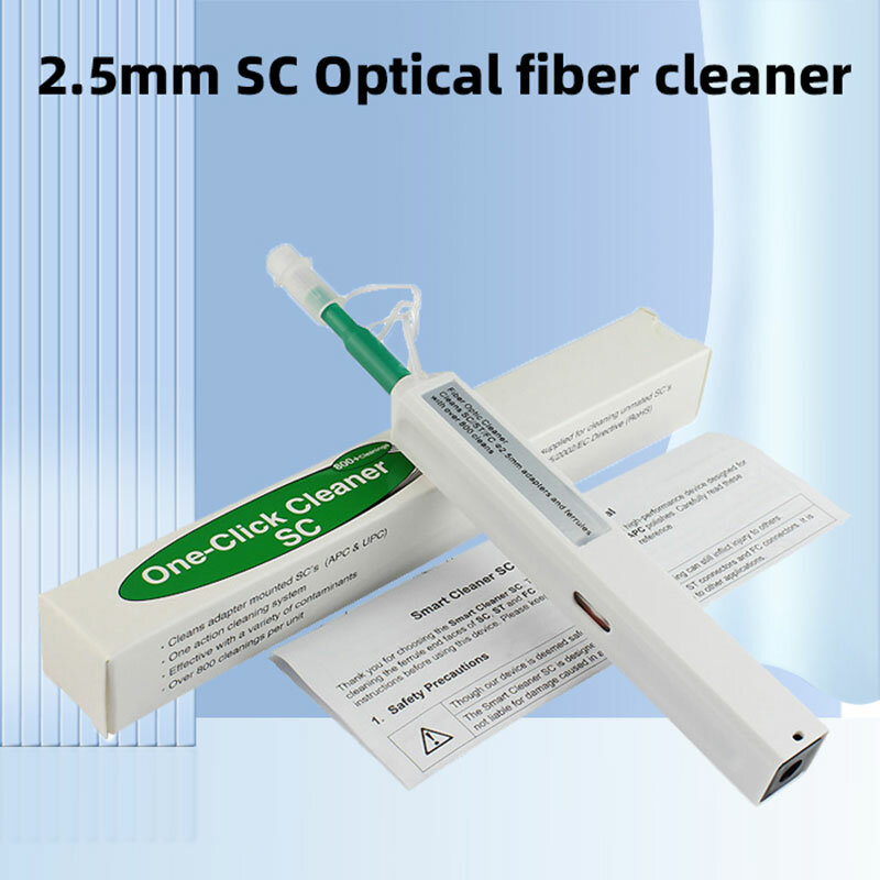 Herramienta de limpieza One Touch SC/FC/ST, bolígrafo de limpieza de 1,25mm y 2,5mm, limpiador de fibra óptica 800 veces, alta limpieza, promoción