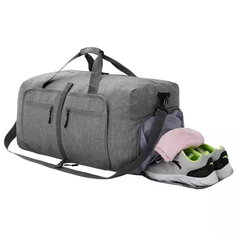 Большая вместительная спортивная сумка на плечо для мужчин и женщин, дорожная Водонепроницаемая складная сумка из ткани Оксфорд, большой чемодан для фитнеса, 85 л