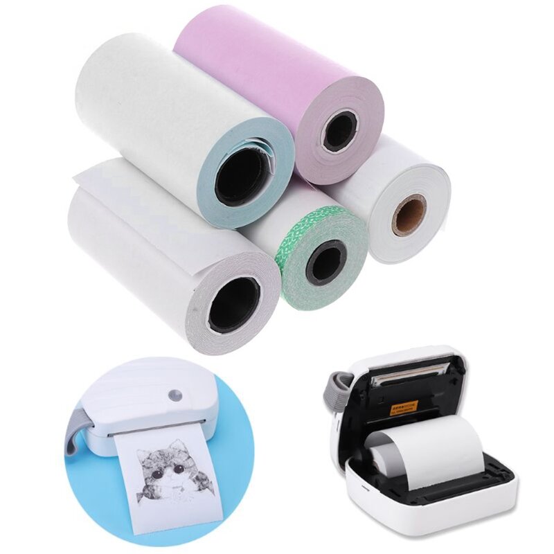Photo Paper Mini Printable Sticker Roll Thermal Printers Clear Printing Smudge-P