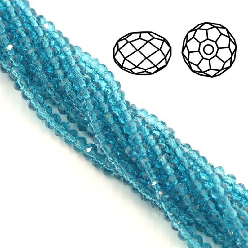 AAA Quality Crystal Glass Faceted Beads 3 4 6 8 10mm Rondelle Spacer Bead Jewelry Making Supply for DIY Beading Projects