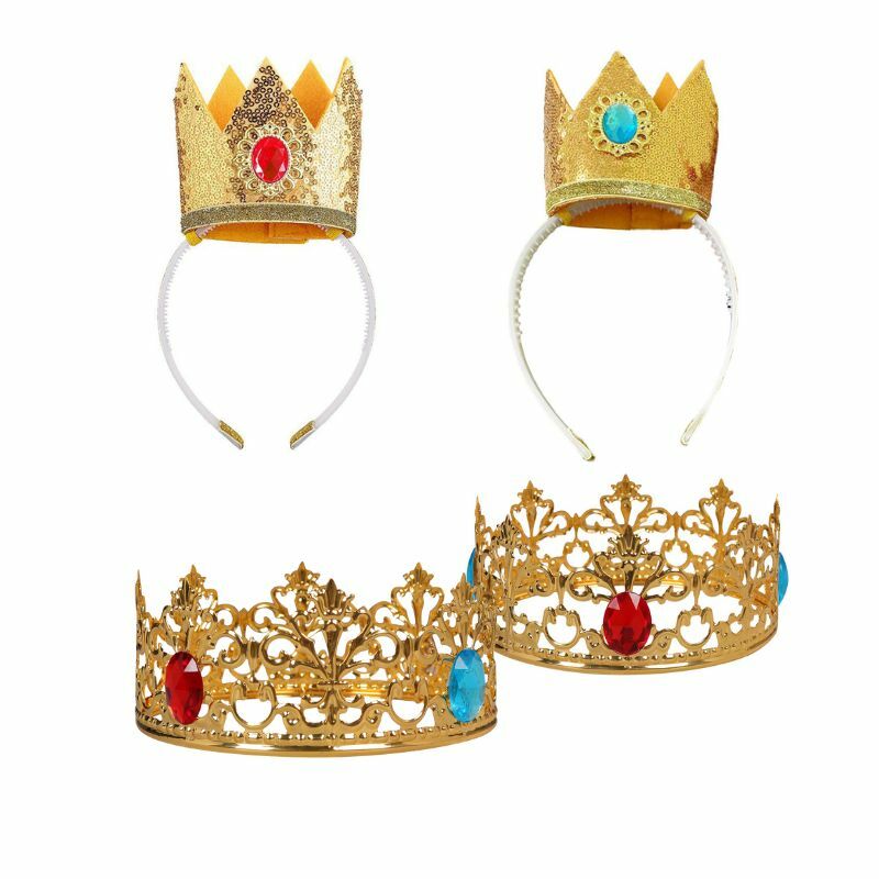 Princess Cos Peach Cosplay Crown fascia per adulti bambini ragazze Halloween Carnival Party puntelli di ruolo copricapo Costume Toad Kinopio Hat
