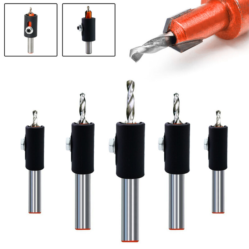 1PC Drill Bit Countersink Drill Woodworking Drilling Pilot Holes HSS  Cutter Screw Hole Drill Stopper Self Tapping Screw Taper
