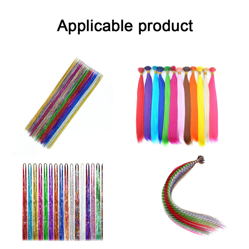 100Pcs perline di estensione dei capelli in Silicone Unisex Micro anelli versatili in Diverse dimensioni e colori ideali per l'estensione dei capelli con piume s