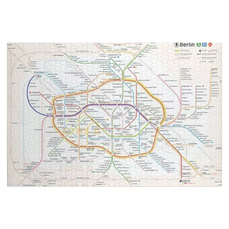 Carte d'itinéraire de transit rapide de Berlin, Puzzle, Image personnalisée, Cadeau personnalisé, Nouveau, 21 avril 2023
