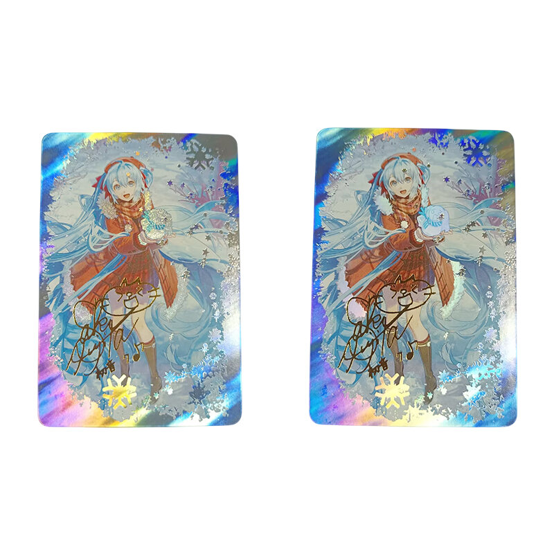 Diy Handtekening Kaart Anime Personages Snow Miku Zelfgemaakte Game Collectie Zeldzame Flash Cards Cartoon Bordspel Speelgoed Verjaardagscadeau
