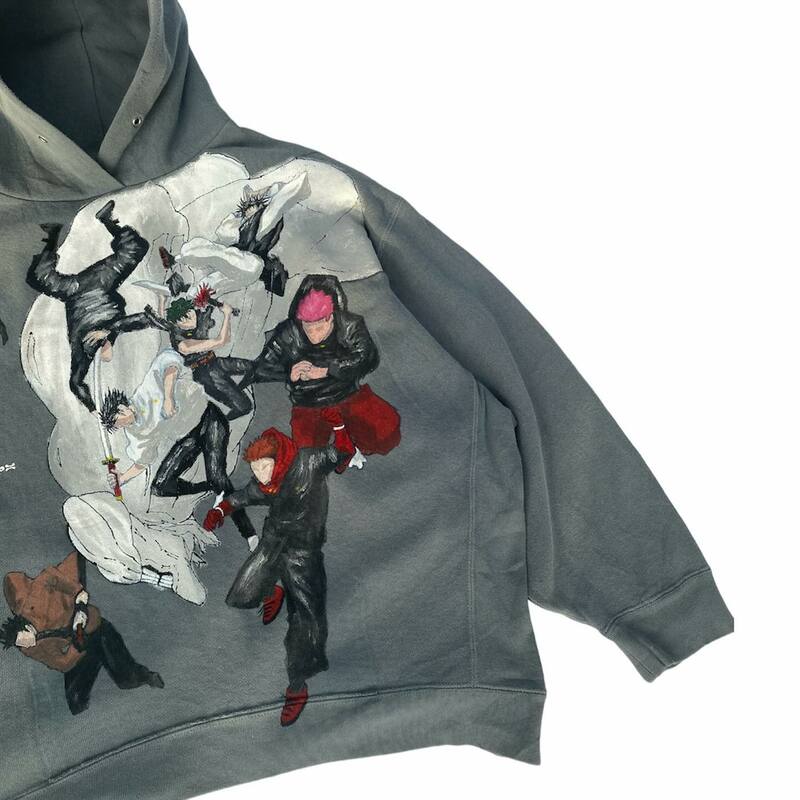 Толстовка мужская и женская с длинным рукавом, модная универсальная повседневная кофта с аниме принтом в стиле Харадзюку, Свободный пуловер оверсайз