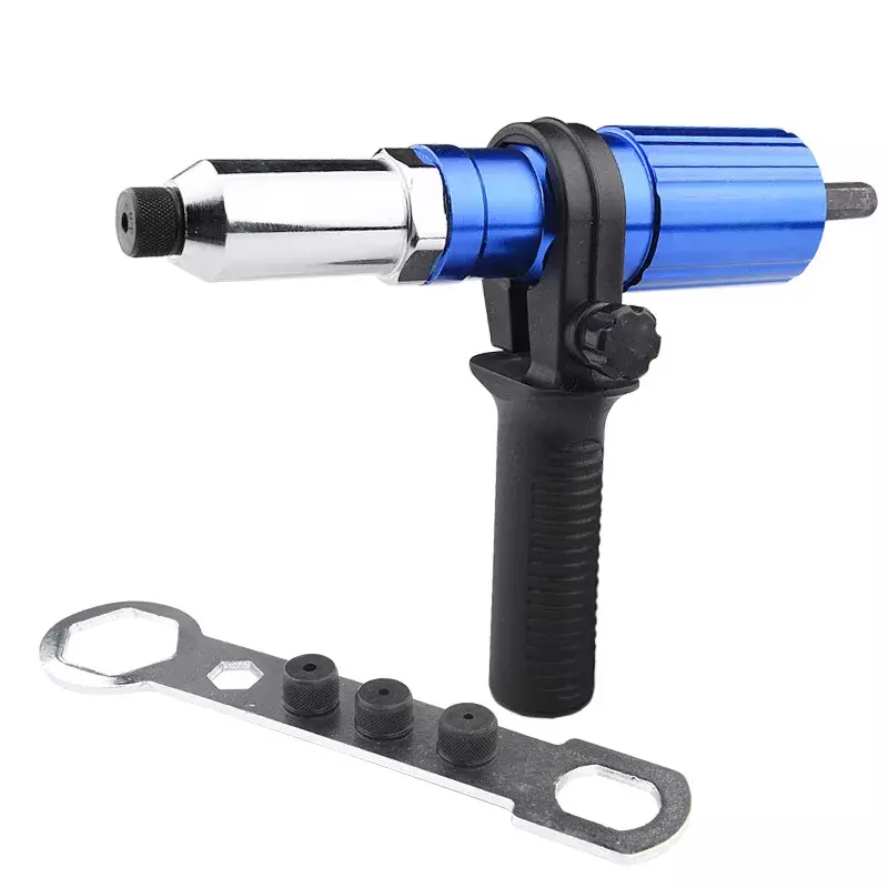 Professional Electric Rivet Gun Adapter Kit 2.4mm-4.8mm Rivet Nut Gun Drill Adapter Cordless Riveting Tool Insert Nut Pull Rivet