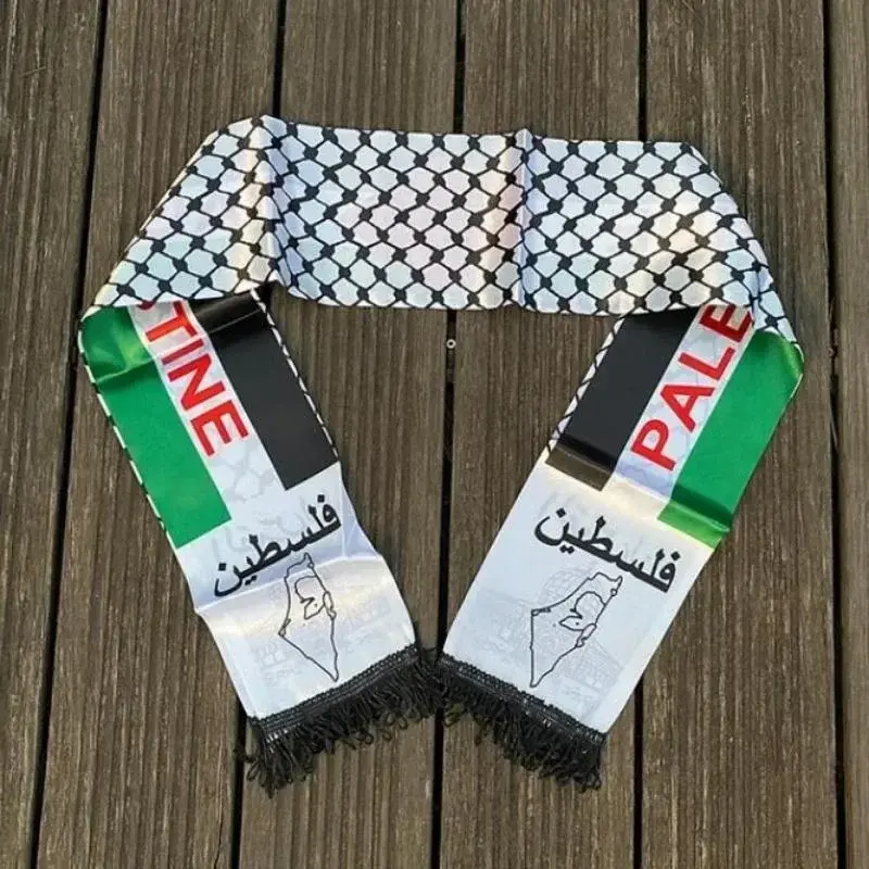 Moda palestyna szalik kolorowy flaga palestyny szalik wisząca szyja dekoracja ślubna rozmiar 14cm * 130cm