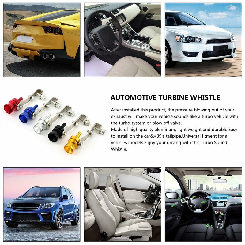 Hot Universele Auto Auto Bov Turbo Sound Whistle Buis Geluid Simulator Buis Voertuig Refit Apparaat Uitlaatpijp Turbo Sound Whistle