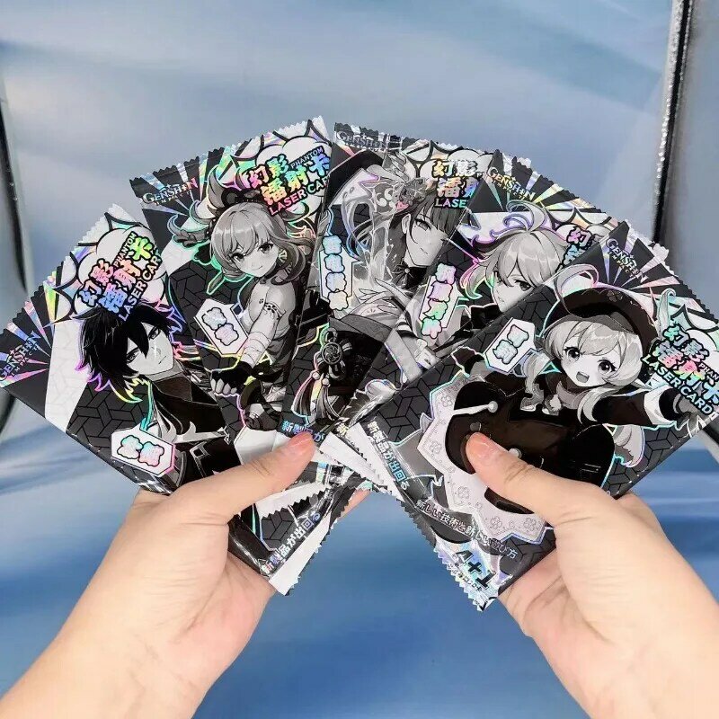 원신 임팩트 애니메이션 주변기기 2 차원 팬텀 레이저 카드, 숨겨진 3D 네이키드 아이 게임 엽서 카드, 카미사토 아야카, 신제품