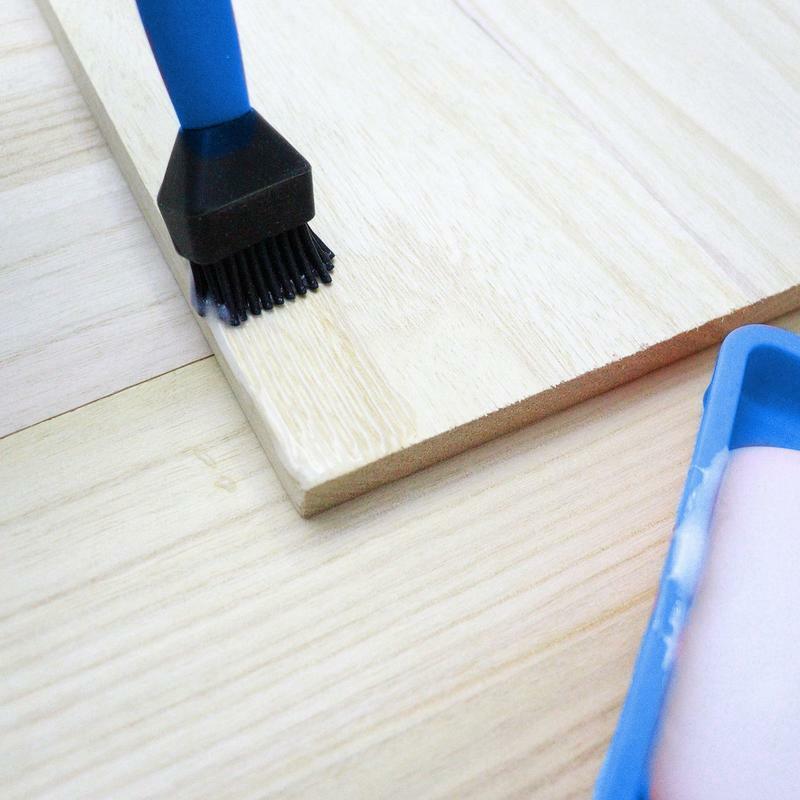 Aplicador de pegamento para madera, juego de aplicador de silicona para carpintería con cepillo esparcidor de pegamento y bandeja, silicona completa multifuncional
