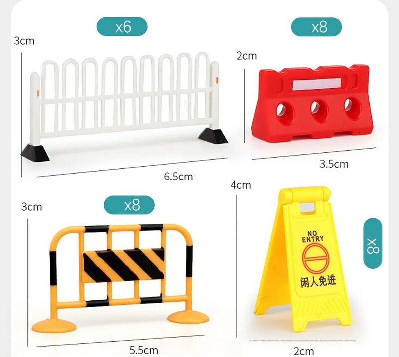 Children's Simulation Road Road Traffic Parking Lot Road Signs Obstacle Toy Model Cognitive Toy Model For Children's Teaching