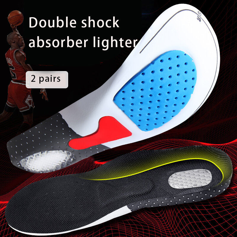 Silicone Sport Insoles Orthotic Arch Support Sport Shoe Pad Running Gel Insoles Insert Cushion for Women Men Sneakers Boots Sole