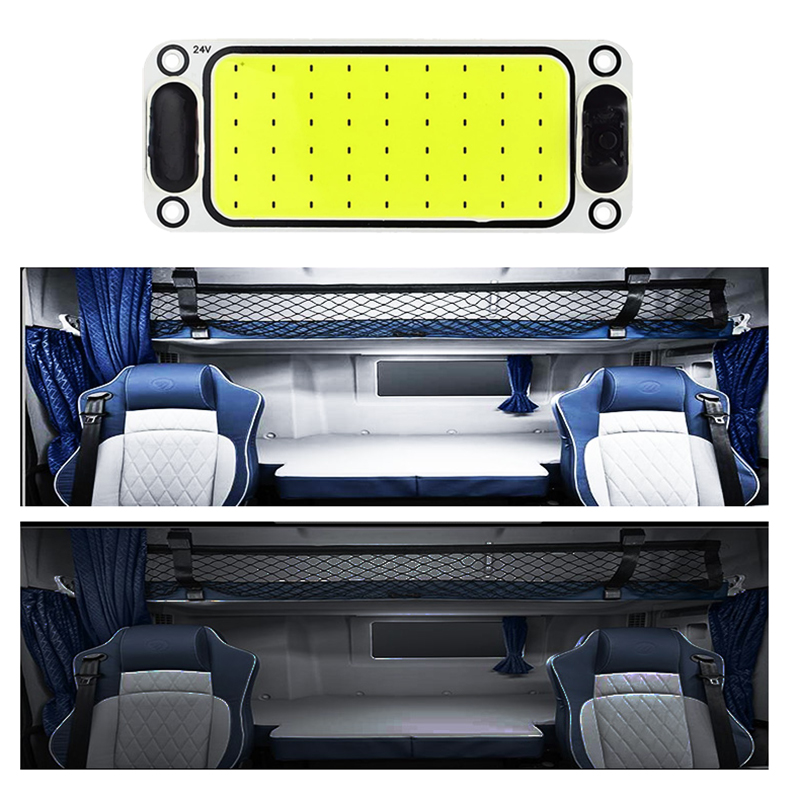 54 led luz de leitura do carro cob 12v 24v cabine auto interior telhado painel luzes caminhão cúpula alto brilho lâmpada leitura