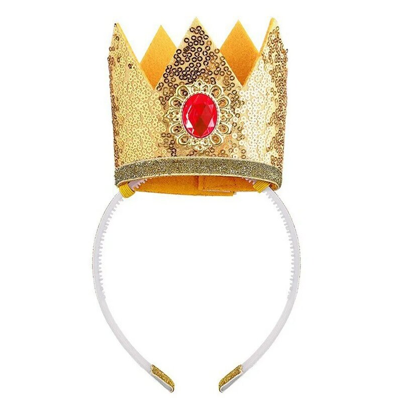 Diadema de corona de princesa para niños y adultos, accesorios de rol para fiesta de Carnaval de Halloween, tocado, disfraz de Sapo, Kinopio
