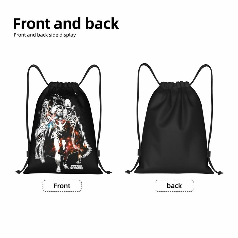Custom Doctor Strange Time Cartoon Drawstring Backpack Bags Women Men Lightweight Gym Sports Sackpack Sacks for Yoga