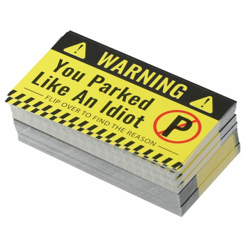 100 Pieces Funny Bad Parking Cards Cardboard 3.5 x 2 Inches Parking Cards with Multi Violation Reasons Parking Violation Cards