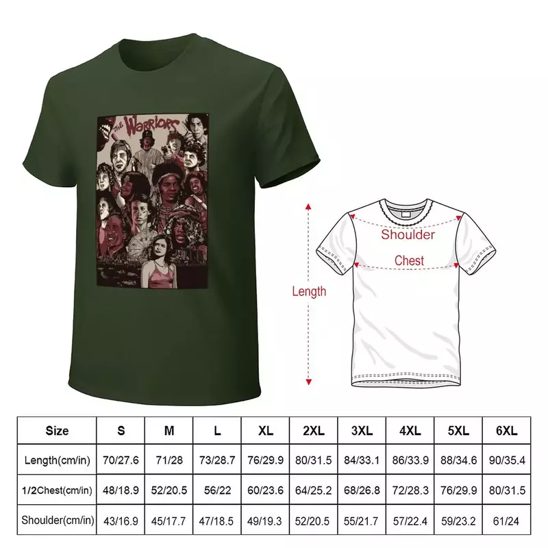 Het Krijgers-Poster T-Shirt Anime Kleding Sublieme Oversized T-Shirt Mannen