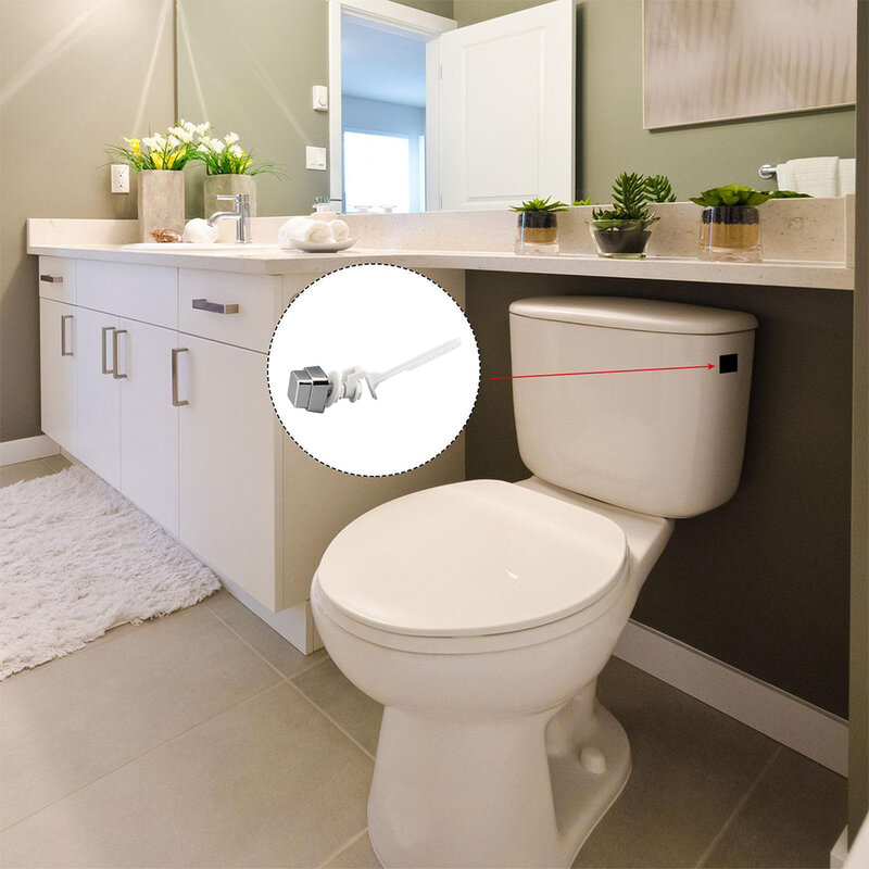 Suku cadang Toilet tombol tekan perlengkapan kamar mandi aksesori hemat air plastik dudukan samping kamar mandi baru