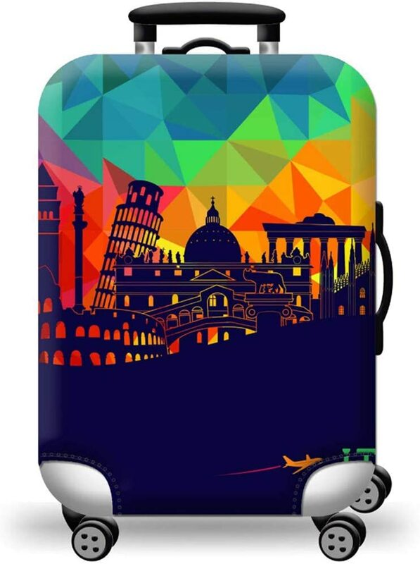 City Travel Luggage Cover Spandex Suitcase Protector Washable Baggage Covers