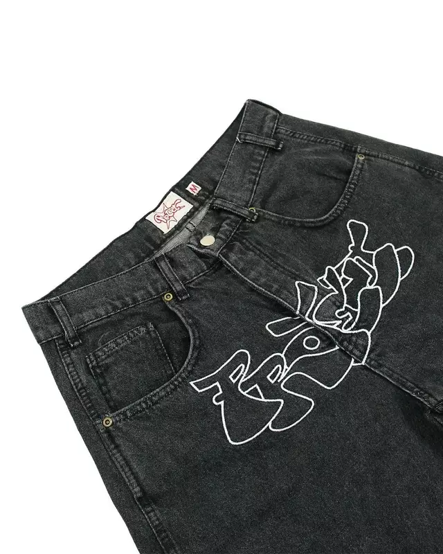 Брюки в стиле Харадзюку шорты в уличном стиле Y2k, брюки в стиле хип-хоп с вышивкой, джинсовые шорты для спортзала, мужские и женские летние готические мужские баскетбольные шорты