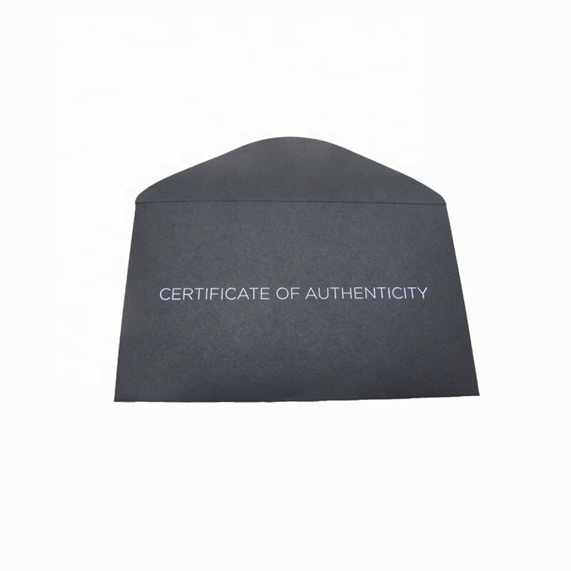 Producto personalizado, sobres personalizados, sobres de embalaje negros de lujo, impresión para felicitación comercial