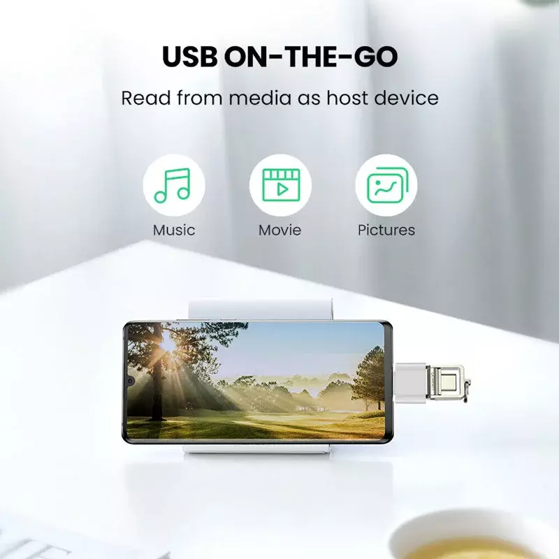 Tipo C para adaptador USB, 3.0 USB-C 3.1 OTG macho, A fêmea, conector de dados para MacBook Pro, iPad Mini 6, Pro, MacBook Air