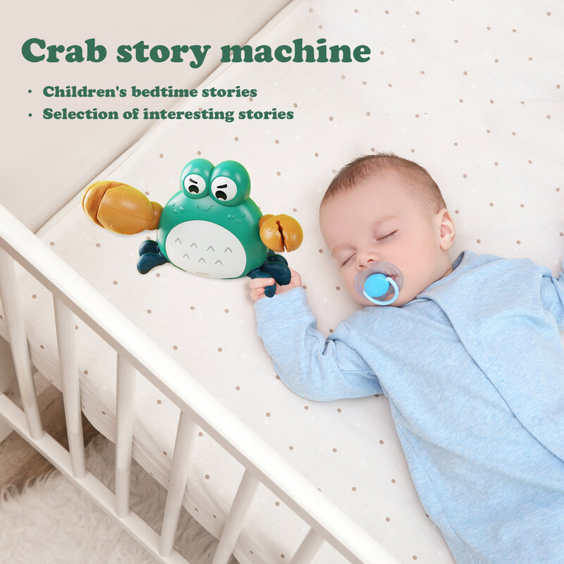 Baby Story Machine Puzzle Multi-Function Early Education Light Music Crab Light Colorful Music Led Night Lights for Kid  Bedroom