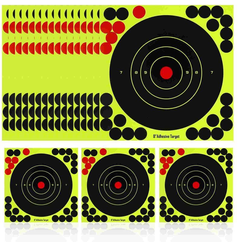 Kertas Target tembak isi 30 buah, kertas Target tembak dengan lem perekat, bulat bahan Pvc