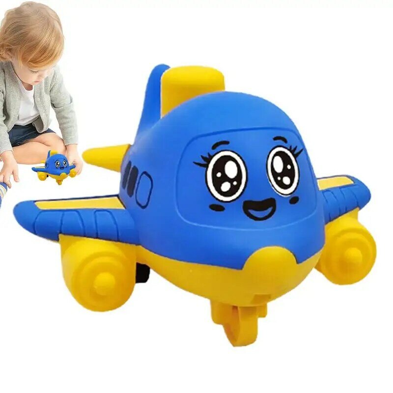 Friction Powered Cars for Toddler Mini Press and Go Toddler Toy Cars Plane Shape Cartoon Cars Toys Educational Nursery Toys