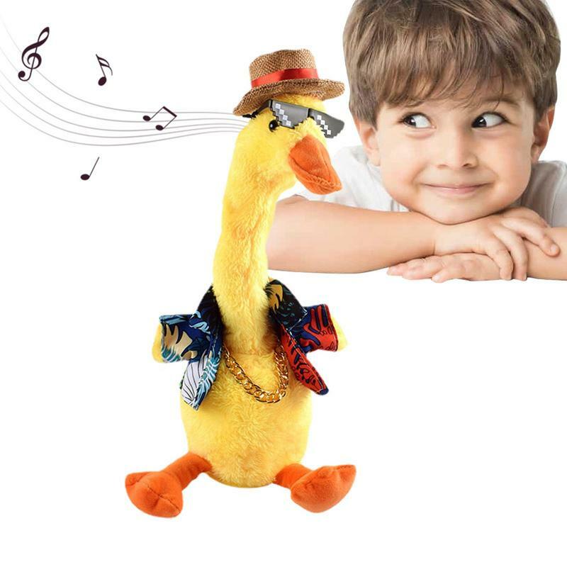 Bebê Musical Duck Electric Plush Toys, Toy Doll para Meninas e Meninos, Dançando, Cantando, Torcendo, Repetindo, Imitação, Elétrico