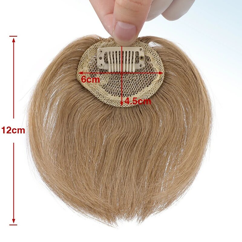 S-noilite-flequillo de cabello humano para mujer, postizo de pelo Natural, no remy, Irregular, 8g