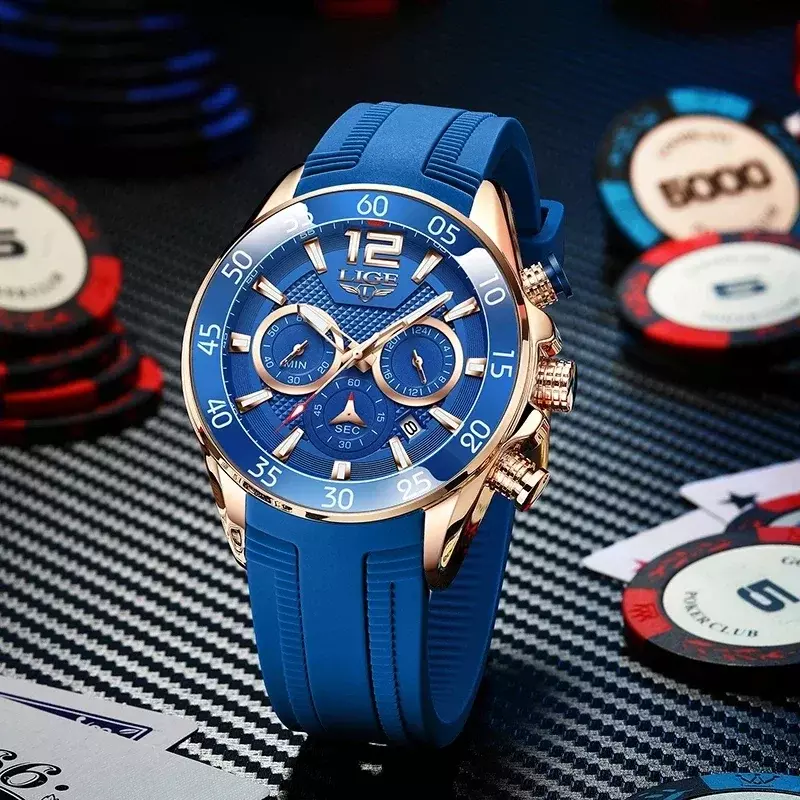 2024 Fashion Mens orologi Top Brand Luxury Silicone orologio sportivo da uomo orologio al quarzo orologi da polso impermeabili Relogio Masculino