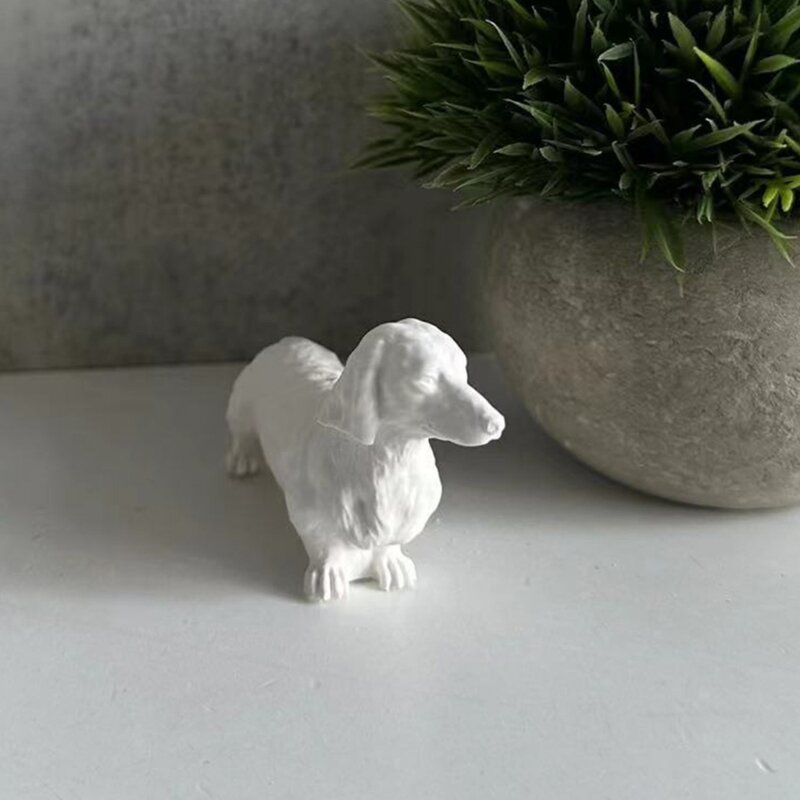 Flexible Silicone Mold Long Haired Dachshund Shaped Mould for Dog Lovers Jewelry Making Supplies