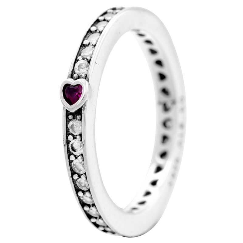 Аутентичное женское серебряное кольцо, кольцо с блестящими сердечками, любовью, сообщением, солнцем, луной, счастливой звездой, кольца для женщин, подарок на день рождения, ювелирные изделия «сделай сам»