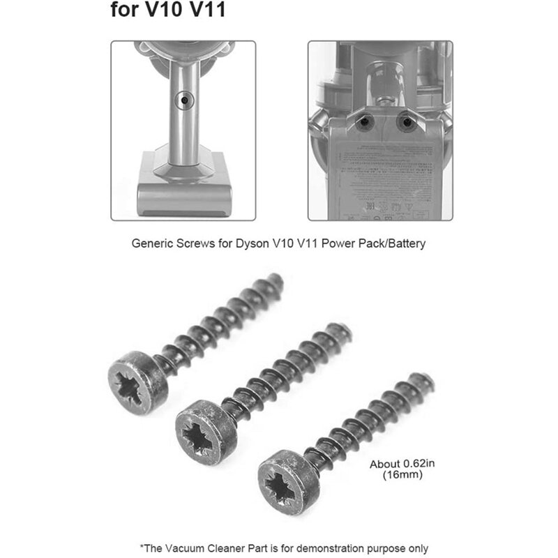 Set of 6 Screws for Dyson Cordless V6 V7 V8 V10 V11 Vacuum Cleaner Power Pack/Battery