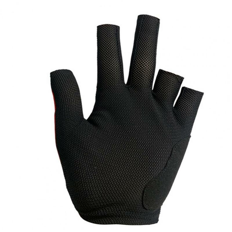 Luva de bilhar antiderrapante leve para homens e mulheres, acessório esportivo de Snooker respirável, mão esquerda, 5 dedos