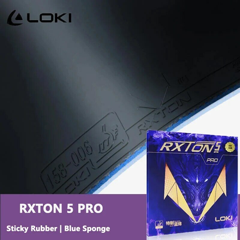 LOKI RXTON 5 PRO goma para raqueta de tenis de mesa, goma adhesiva y con espinillas, goma de Ping Pong aprobada por ITTF con esponja de alta densidad