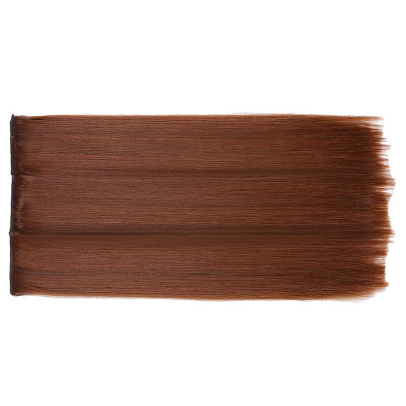 Parrucca a tre pezzi per capelli lisci da 55Cm Set parrucca per capelli lunghi per le donne Cosplay capelli naturali resistenti al calore