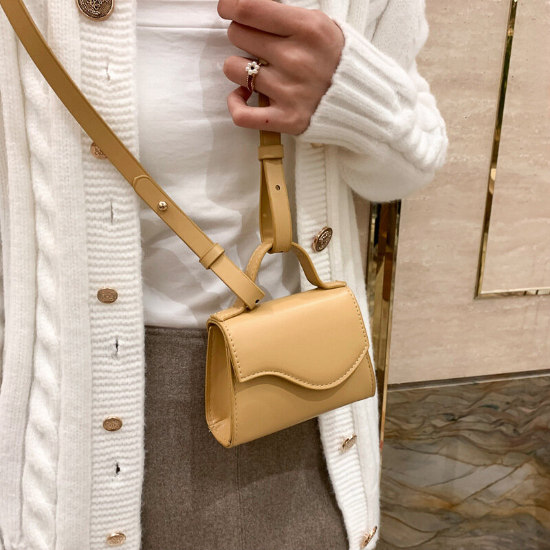Bolso cruzado con pintalabios para mujer, Mini bolso de hombro de cuero PU con asa corta, bonito bolso de mano y monederos, bolsos de diseñador de marca, 2022