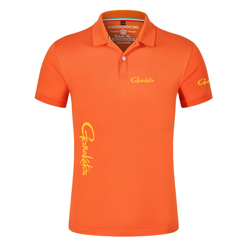Camiseta polo estampada letra masculina, estilo casual de negócios, manga curta lapela, roupa de golfe ao ar livre, moda verão